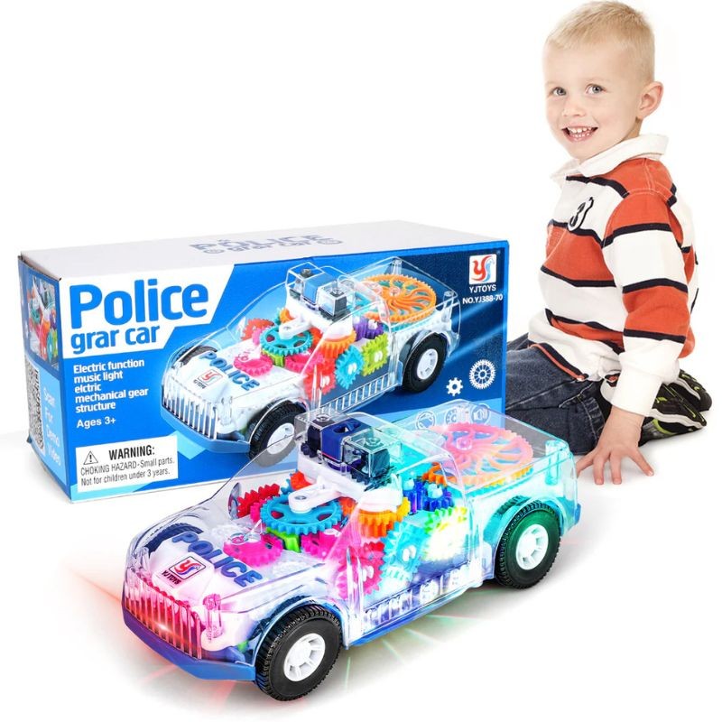 Police gear car and Electric functional music Car toys - BIG Size